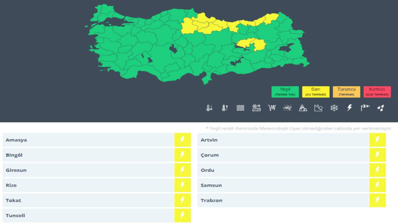Meteoroloji uyarıları peş peşe dizdi: 3'ü büyükşehir 11 ilde alarm verdi - Resim : 6