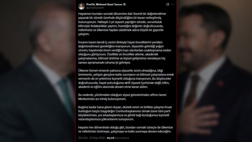 Mahmut Tuncer'in oğlu AKP'den istifa etti: Bilim dünyasında devam edecek - Resim : 6