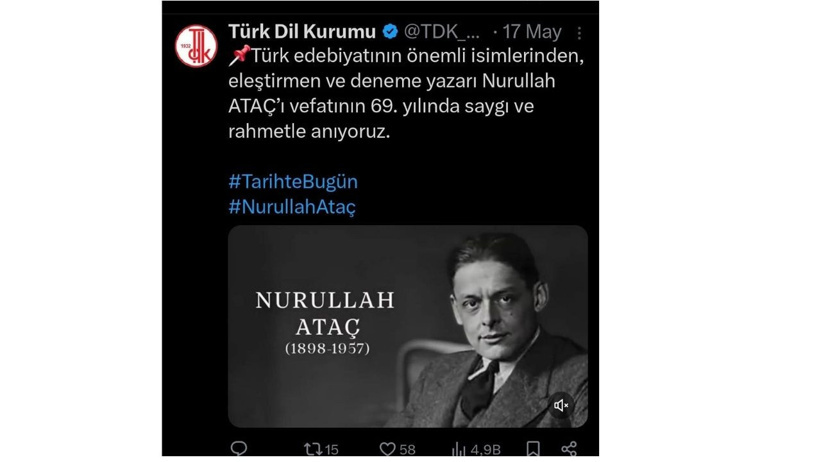 TDK, anma videosuna Nurullah Ataç diye ABD'li ünlü şairi koydu - Resim : 2