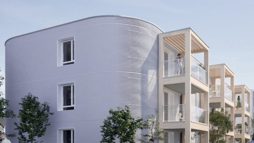 3D yazıcı 34 günde 3 katlı, 12 daireli bina dikti - Resim : 4