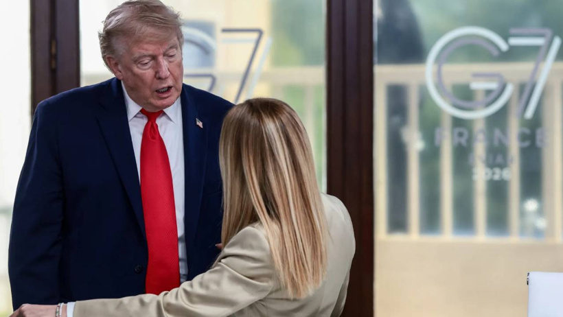 Trump "bana yalvardı" demişti! Meloni ateş püskürdü: Bu kareler iki lideri birbirine düşürdü - Resim : 2