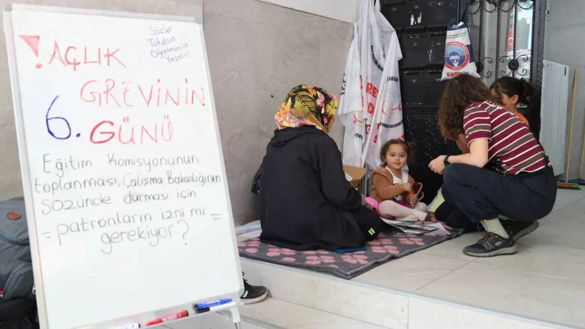 Öğretmenlerin açlık grevi ve eylemlerine uluslararası destek - Resim : 1