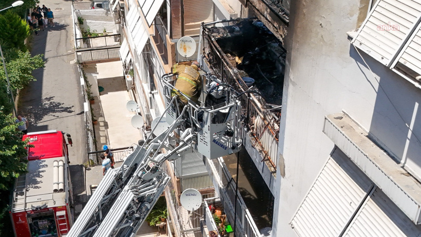 İzmir'de 7 katlı apartmanda yangın! 6 kişi tahliye edildi, 2 kişi hastaneye kaldırıldı - Resim : 2