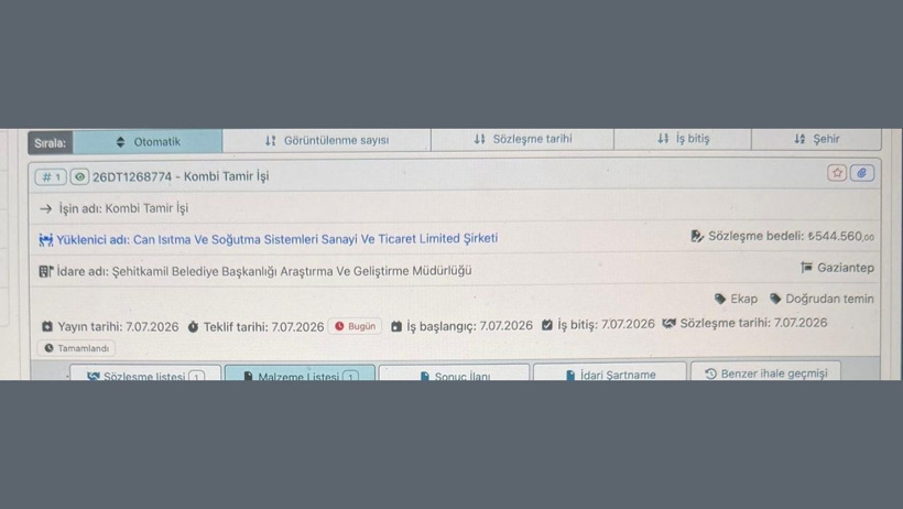 AKP'li Şehitkamil Belediyesi'nden yarım milyonluk kombi bakımı: Piyasa değerinin 10 katı! - Resim : 1