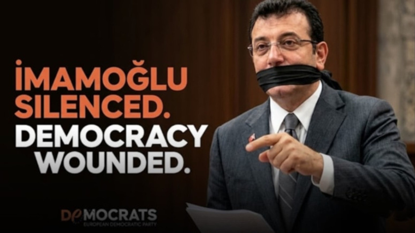 İmamoğlu'nun ağzı bağlı fotoğrafıyla paylaştılar: Artık adilmiş gibi bile davranmıyorlar - Resim : 1