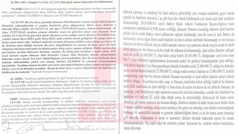 Son Dakika | Hüseyin Can Güner'in emniyet ifadesi ortaya çıktı: İhalede kamu zararı değil aksine yararı var - Resim : 3