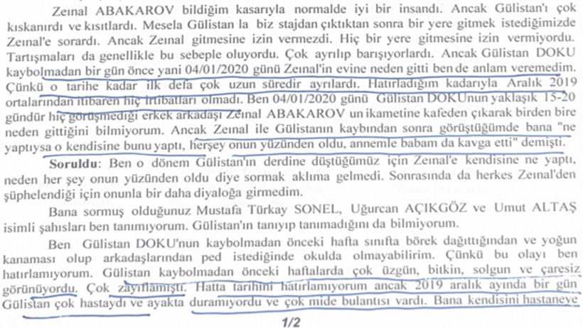 Gülistan Doku hamile miydi? sorusunu sınıf arkadaşı yanıtladı: İfadesi ortaya çıktı - Resim : 1