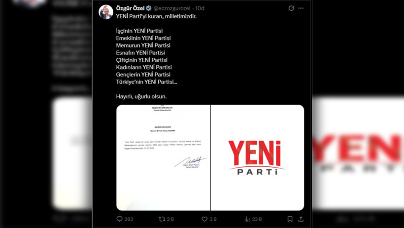 Son Dakika | Özgür Özel'den Yeni Parti'de ilk mesaj - Resim : 3