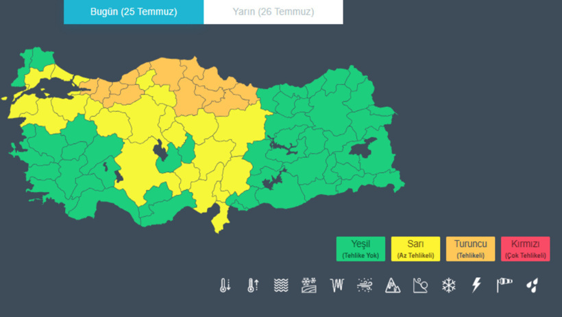 Sağanak koşusu kıyamet gibi başladı! Meteoroloji beklenmedik uyarıyı sarı ve turuncu kodla yaptı - Resim : 7