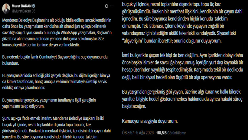 YENİ Parti'li Murat Bakan "WhatsApp yazışması" görüntülerine suç duyurusunda bulundu - Resim : 5