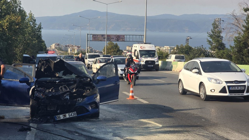 Facia kıl payı atlatıldı: Otomobil bir anda alev aldı - Resim : 1