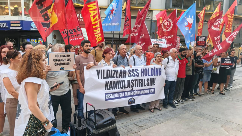 İzmir'den Ankara'daki madencilere tam destek: Ellerindeki baretleri yere vurdular! - Resim : 1