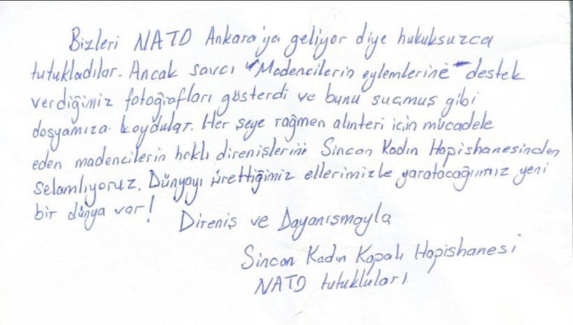 NATO tutuklularından haber var: Madencilere verdiğimiz desteği dosyaya eklediler - Resim : 2