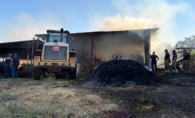 Bursa'da korkutan çiftlik yangını! 4 büyükbaş hayvan öldü, binlerce saman kül oldu - Resim : 2