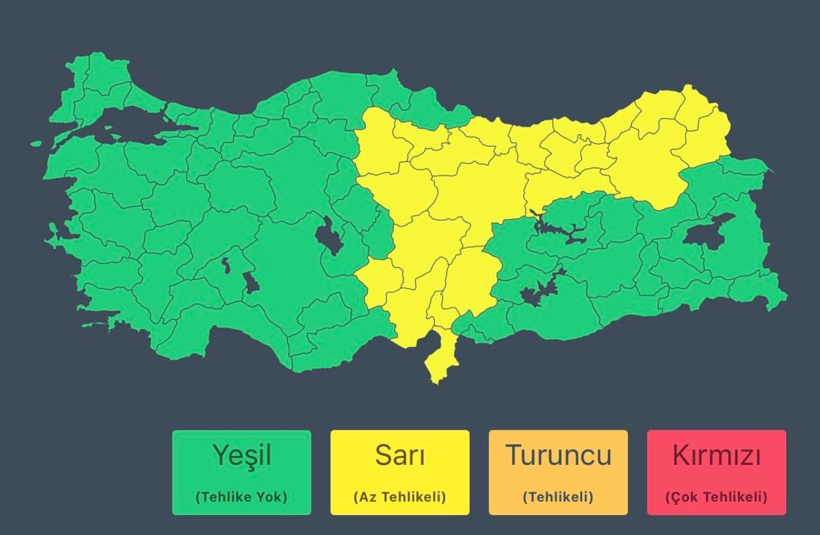 22 ile sarı kodlu uyarı: Gök gürleyecek bardaktan boşanırcasına yağacak - Resim : 2