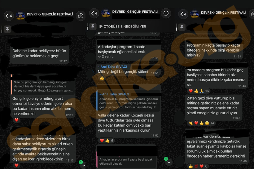 AKP'nin 'şölenine' kandırılarak götürülen öğrenciler! Mesajlar bir bir ortaya çıktı - Resim : 1