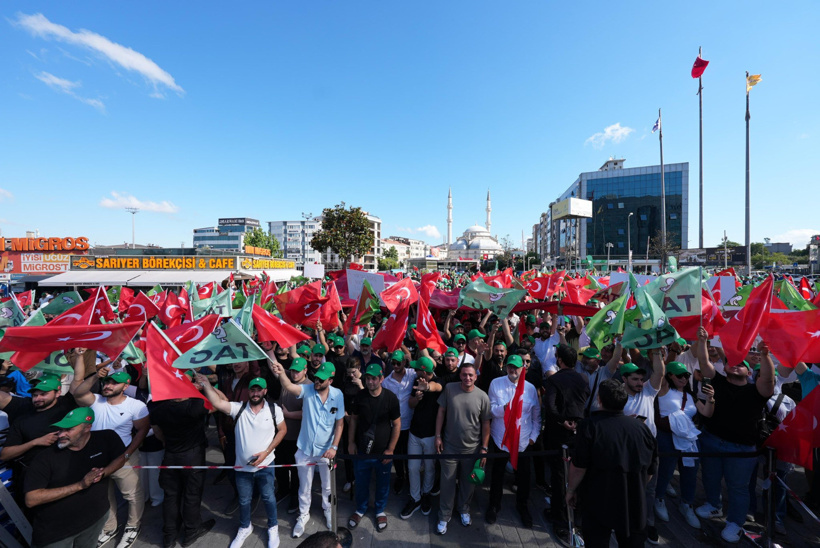 Çağlayan'da yoğun güvenlik önlemleri! Taksiciler ile paylaşımlı sürücüler karşı karşıya: Beyzbol sopalı çağrı - Resim : 4