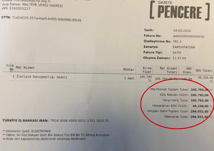 Gürsel Tekin gazetecileri hedef alırken faturadaki rakama üç sıfır eklemiş, bini milyon yapmış! - Resim : 1