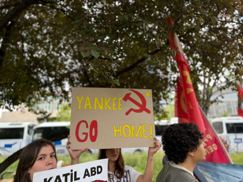 HKP üyeleri ABD Büyükelçiliği önünde toplandı: NATO Zirvesi protesto edildi - Resim : 1