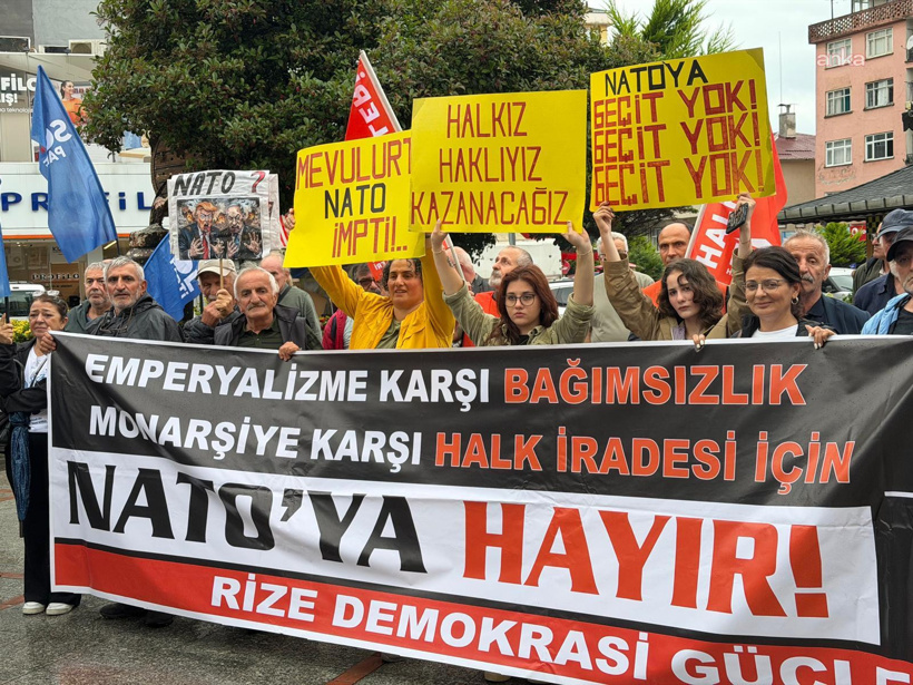 Erdoğan’ın memleketinde NATO protestosu: Zirve öncesi sokaklara döküldüler! - Resim : 1