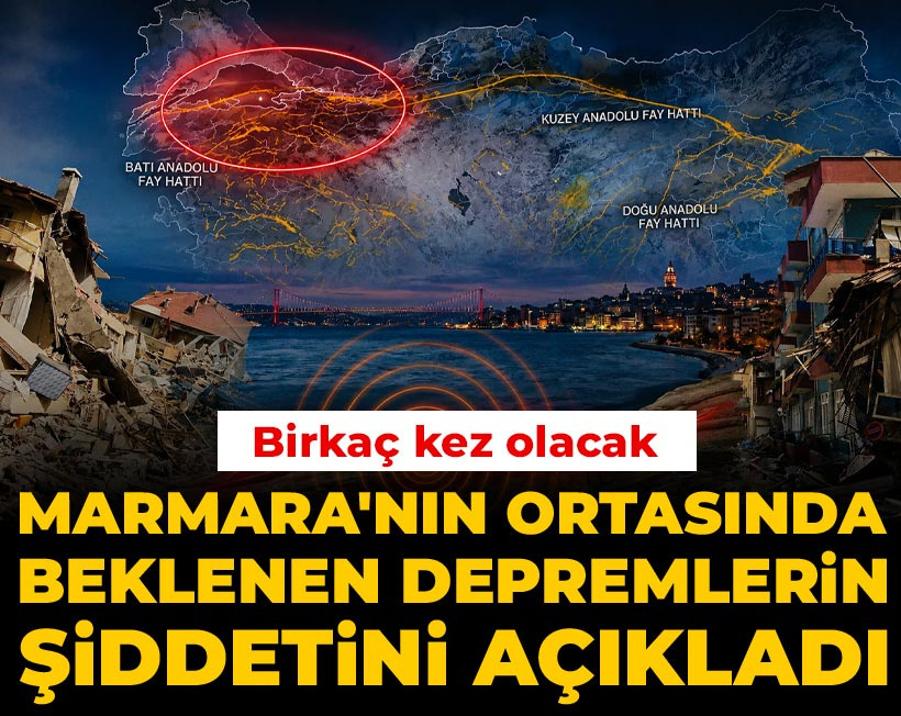 Marmara'nın ortasında beklenen depremlerin şiddetini açıkladı: Birkaç kez olacak