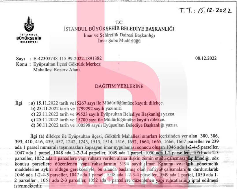Ibb Ruhsat İBB ile AKP'li belediyenin Kemer Country yazışmaları ortaya çıktı ...