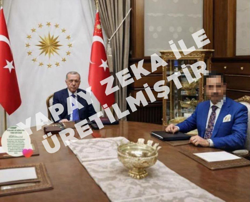 Kendisini Erdoğan ve Gürlek'le montajlayıp 'nüfuz ticareti' yapan kişi tutuklandı - Resim : 1