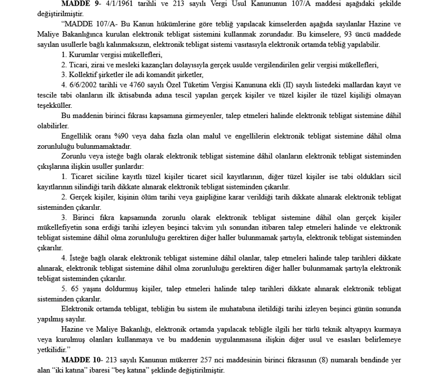e-tebligat sistemi değişti! Resmi Gazete'de yayımlandı... İşte sisteme dahil olanlar ve istisnalar - Resim : 2