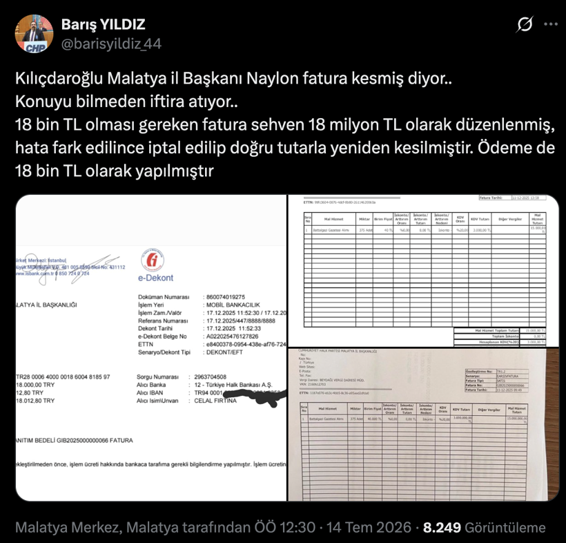 'Konuyu bilmeden iftira atıyor...' Kılıçdaroğlu'nun 'naylon fatura' iddiasına CHP'li başkandan belgeli cevap - Resim : 2