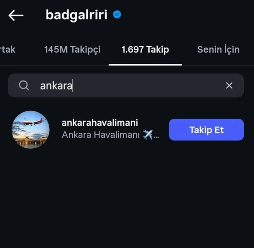 Rihanna'nın takip ettiği hesap şaşırttı! Ankara detayı olay oldu - Resim : 1