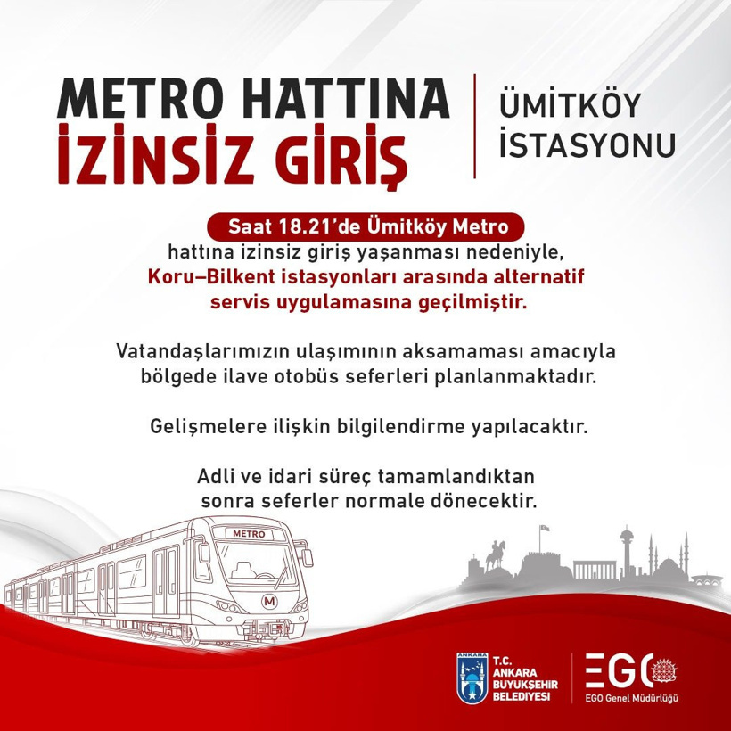 Metroda intihar girişimi yaşandı: Seferler durduruldu - Resim : 1