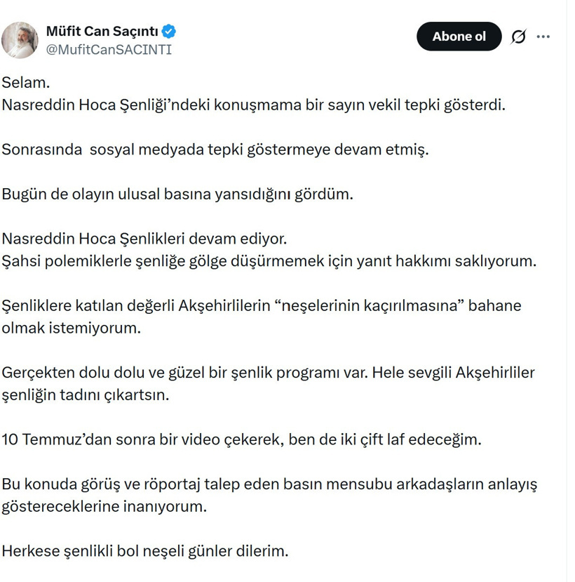 AKP'li vekilin terk ettiği şenlik sonrası Müfit Can Saçıntı sessizliğini bozdu - Resim : 2