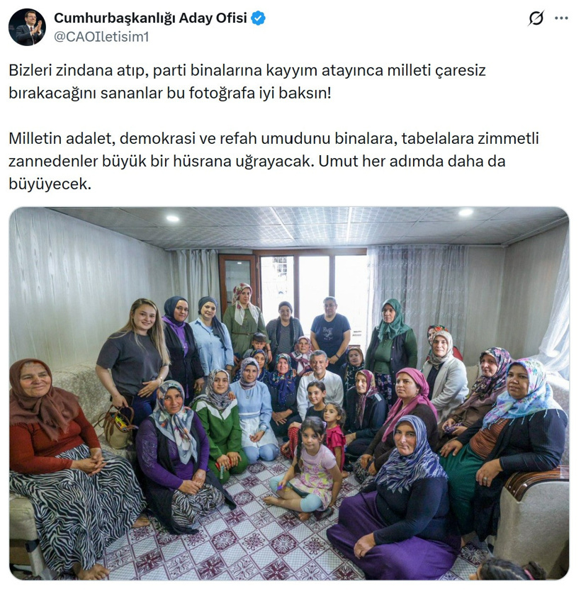 İmamoğlu: Milleti çaresiz bırakacağını zannedenler bu fotoğrafa iyi baksın - Resim : 1
