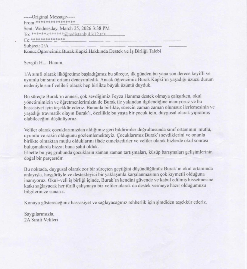 Murat Kapki'nin oğlunun kaydını yenilemeyen TED Koleji'ne çağrı velilerden geldi! 'Biz arkasındayız' - Resim : 3