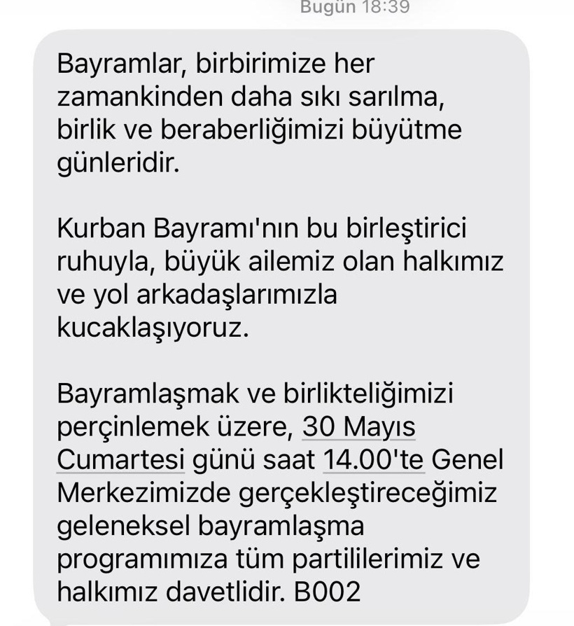 Kılıçdaroğlu ekibi CHP'nin SMS sistemini devraldı! Bir de bayramlaşma çağrısı yaptılar - Resim : 2