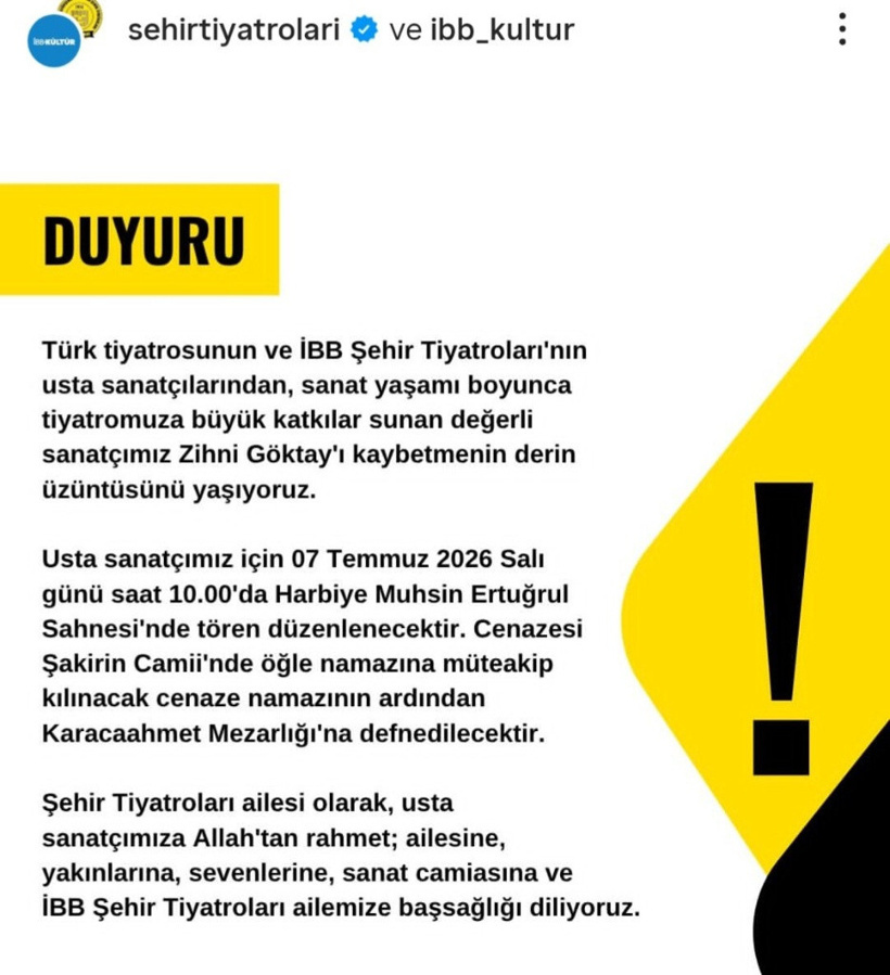 Zihni Göktay'ın cenaze programı belli oldu! - Resim : 3