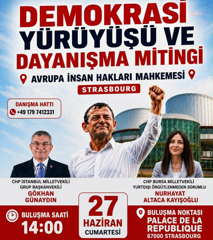 CHP Yurtdışı Birlikleri AİHM önünde 'Demokrasi Mitingi' düzenleyecek - Resim : 1