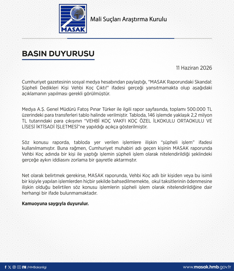 MASAK'tan Fatoş Pınar Türker açıklaması - Resim : 1